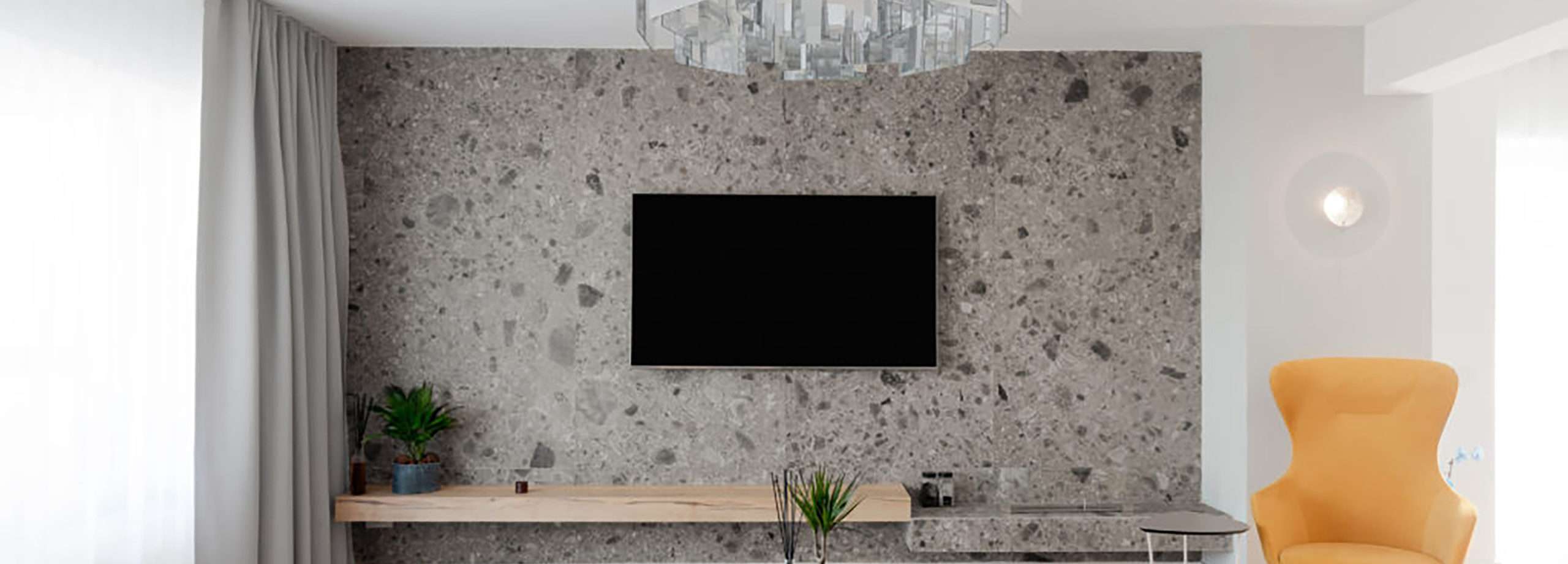 CRL Stone MDI Iseo Gris Feature Wall Media Wall
