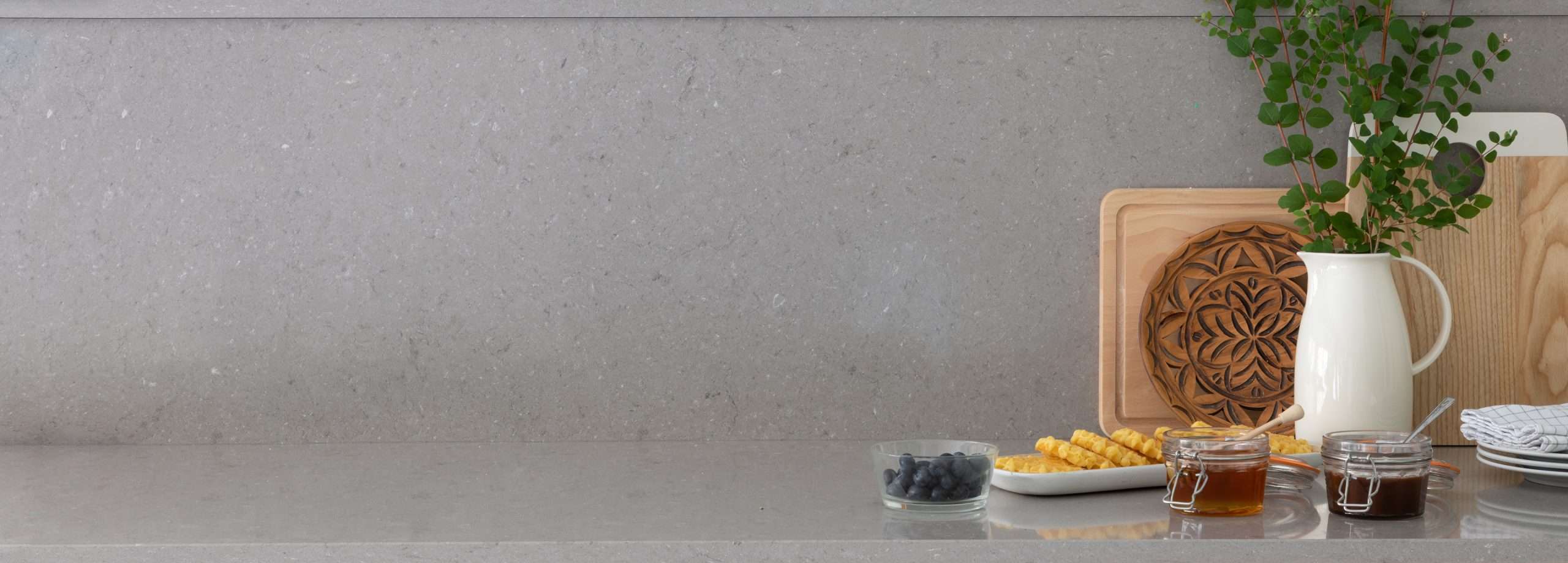 CRL Stone Kitchen Worktop, Grey Mist
