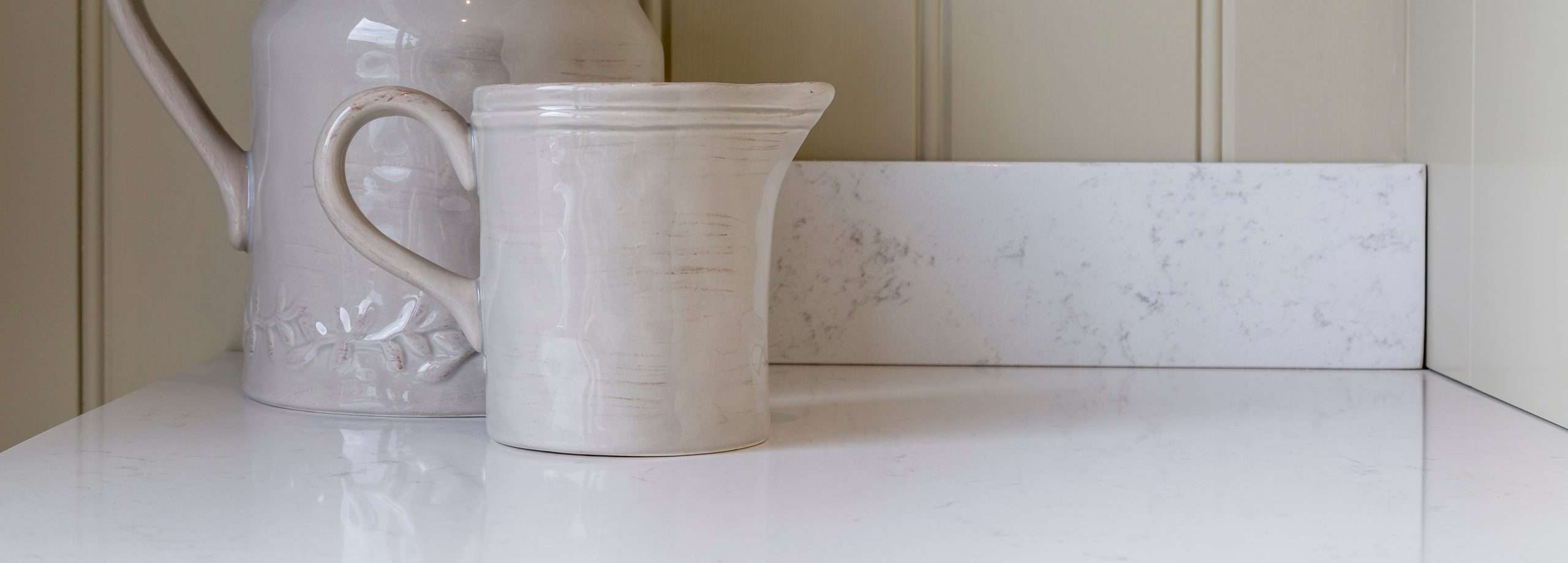 White Carrara Kitchen Worksurface