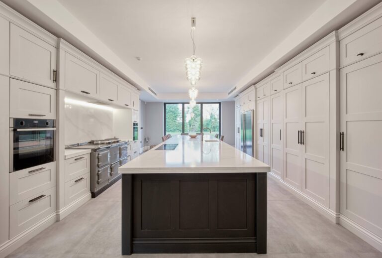 CRL Quartz Calacatta Dorado kitchen island