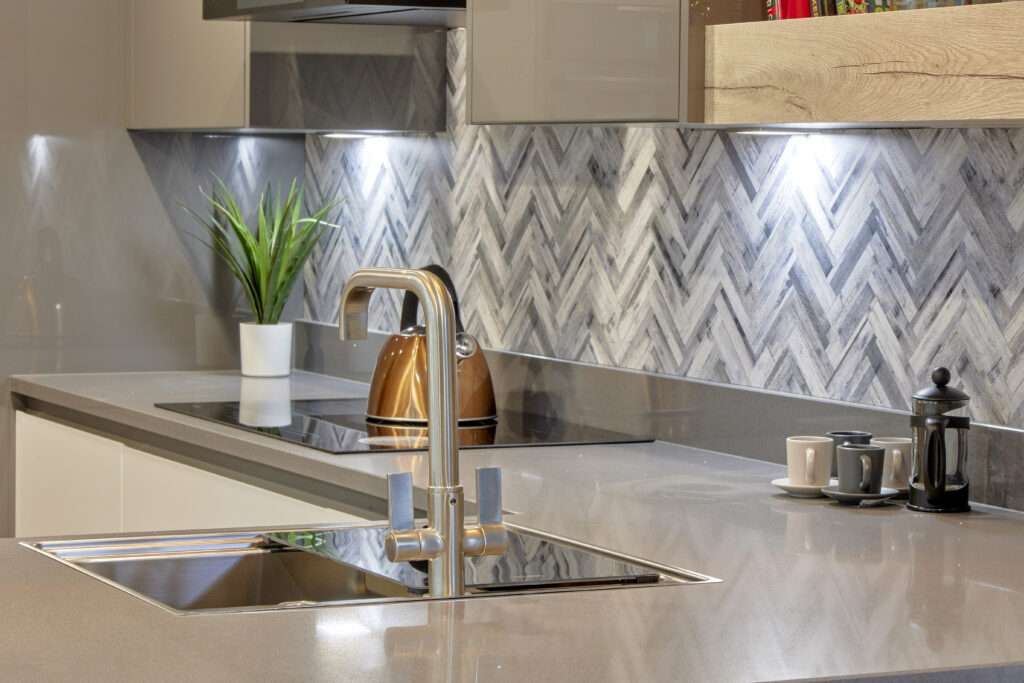CRL Quartz Grey Shimmer kitchen worktop