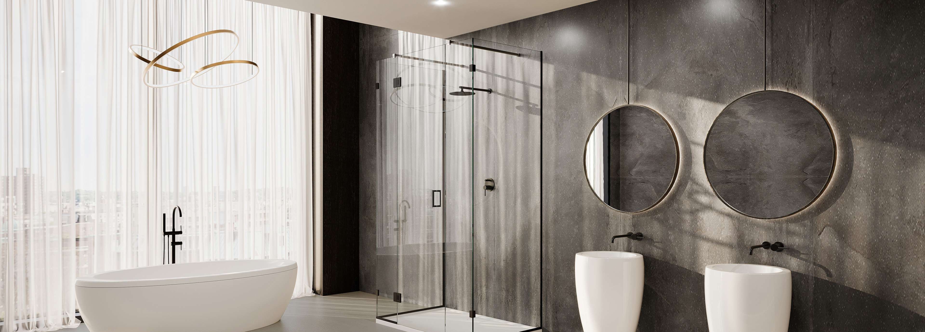CRL Stone, Inalco MDi Vint Gris Bathroom Feature Wall