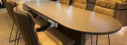 CRL Quartz Siena Honed in kitchen, black quartz kitchen table
