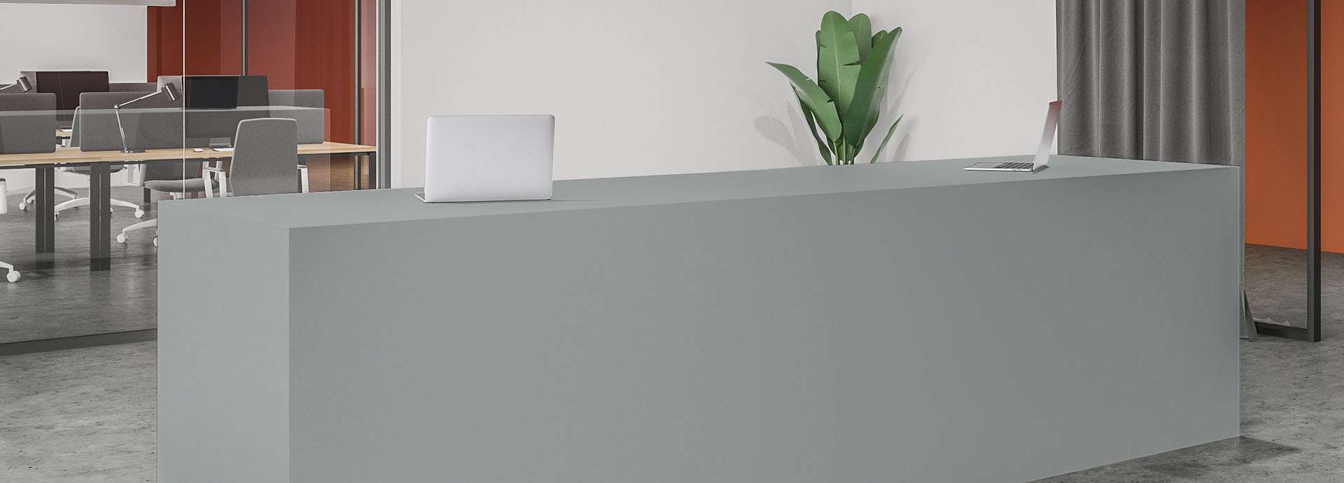 CRL Stone Ceramic Desk Croma Grey