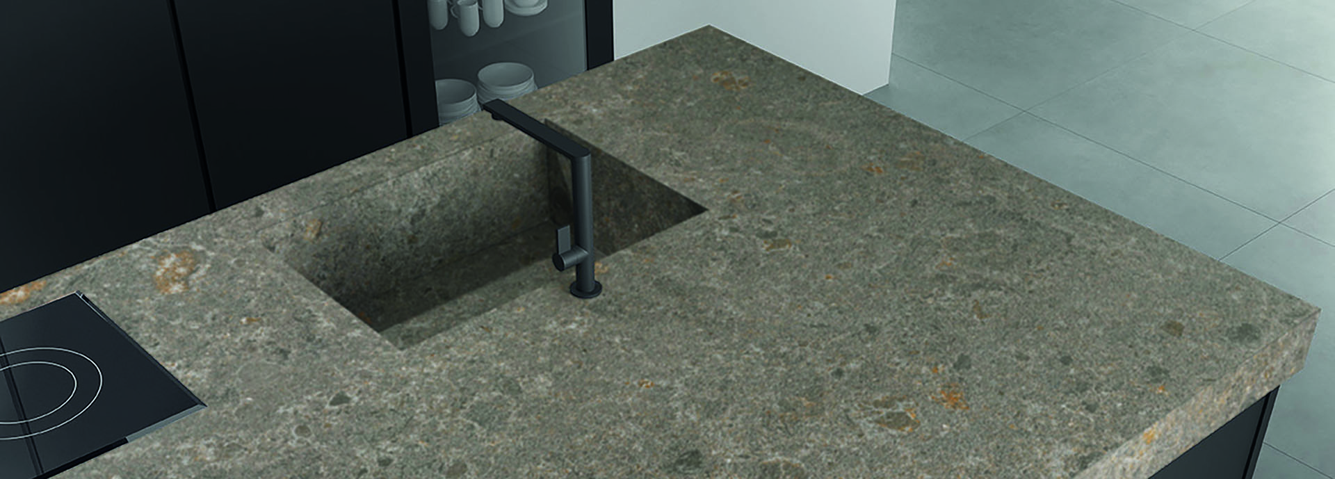 CRL Stone inalco MDi Meteora gris Kitchen Worktop