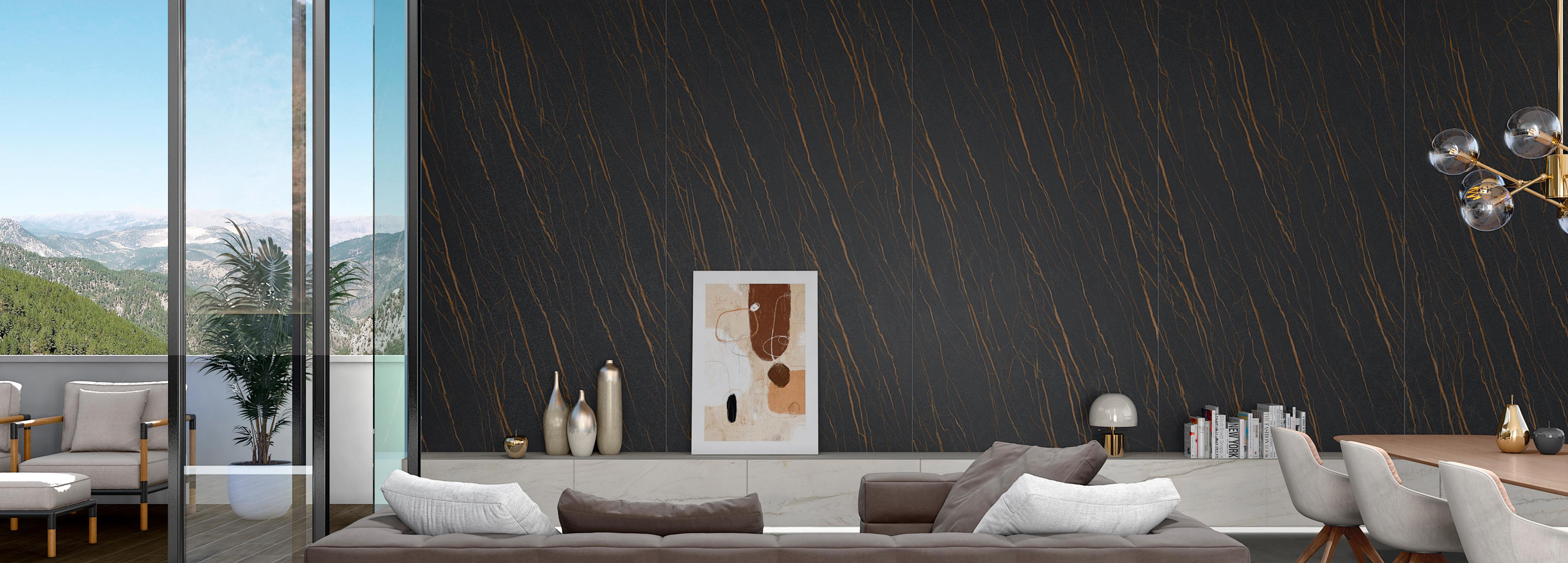 Ceralsio Laurent Black wall cladding