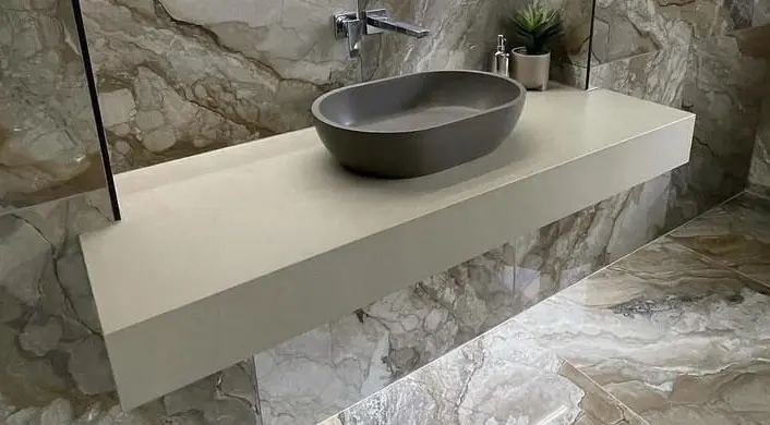 What is Quartz Worktop Made Of? - image of bathroom quartz