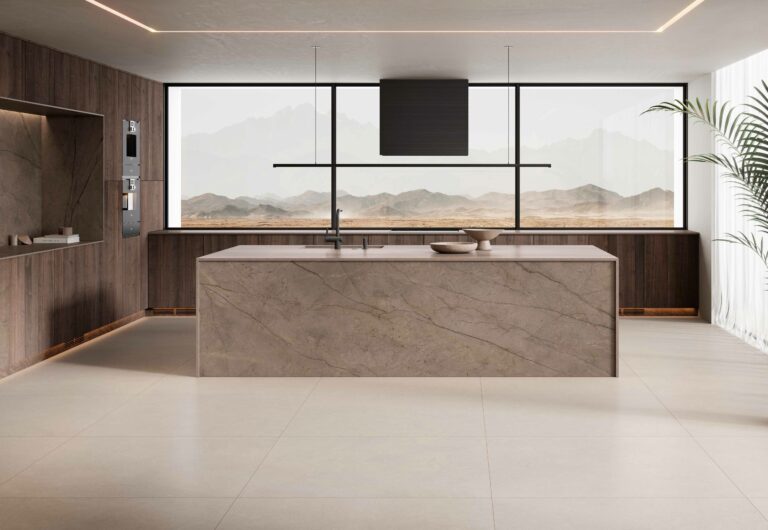 Ceralsio Nebula Marron kitchen island